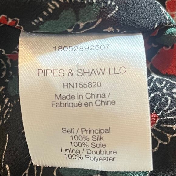 Veronica Beard Ballard Print Floral Silk Ruched Ruffle Dress Sz 6 - Picture 6 of 8